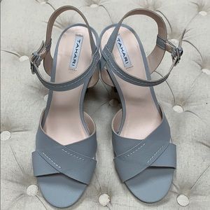 Grey high heel sandals